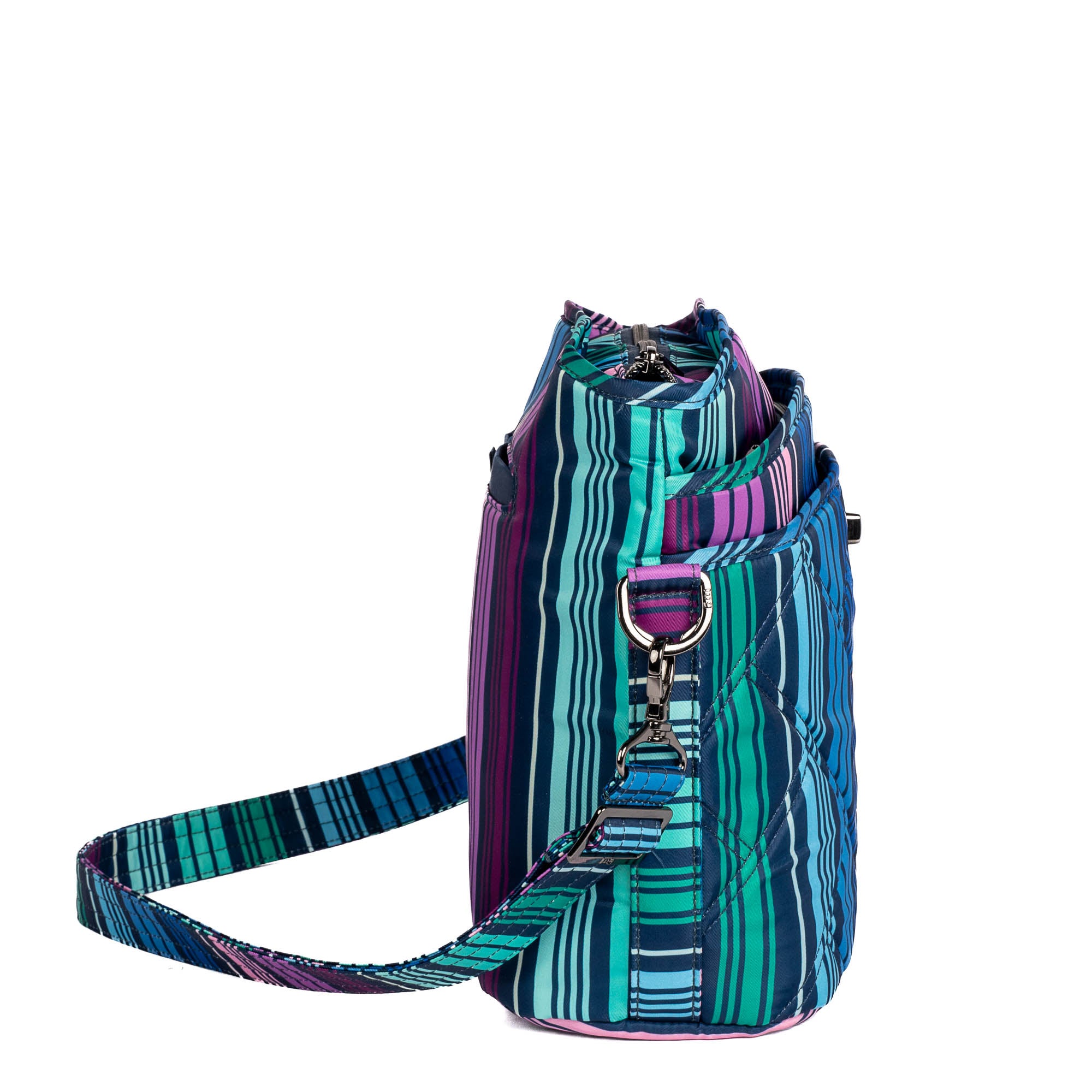Adagio Shoulder Bag - LOVE STRIPE MULTI (LATTICE BLUE) - AdagioSE_LoveStripeMulti_03
